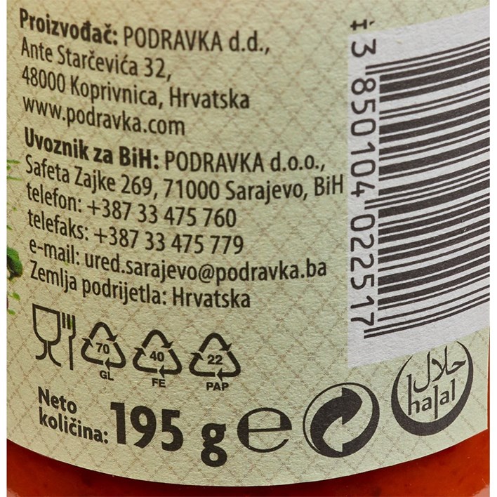 AJVAR BLAGI 195g PODRAVKA