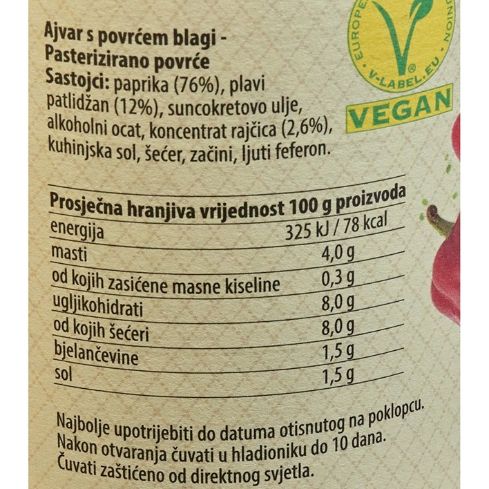 AJVAR BLAGI 690g PODRAVKA