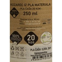 BIO ČAŠE PROZIRNE 250ml 20kom SPARTA TRGOVINA