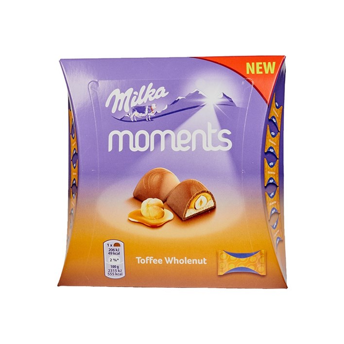 BOMBONIJERA MILKA PRALINE MOMENTS TOFFE CIJELI LJEŠNJAK 97g AWT