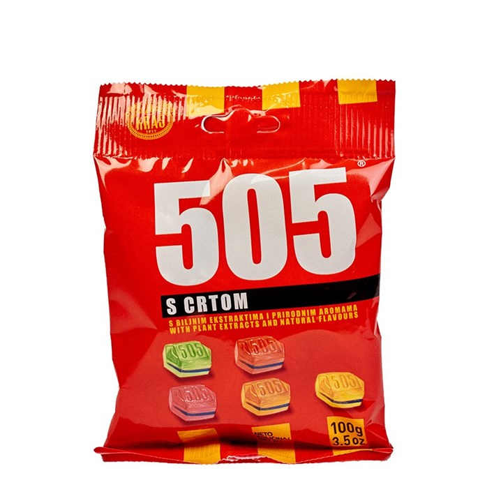 BOMBON 505 S CRTOM 100g KRAŠ