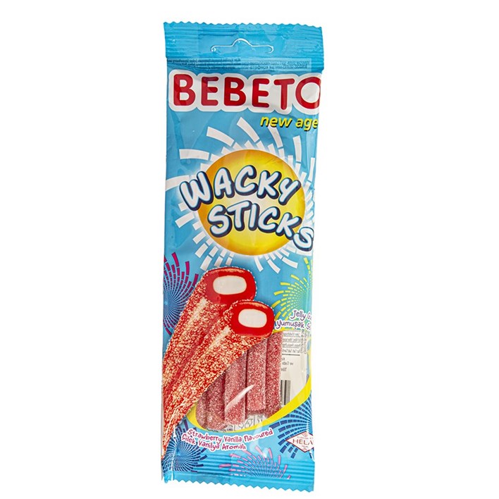 BOMBON BEBETO WACKY STICKS JAGODA VANILIJA 75g FILIR