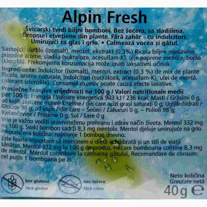 BOMBON RICOLA ALPINE FRESH 40g SALVIA