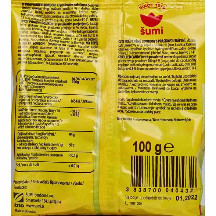 BOMBON ŠUMI JABUKA 100g PODRAVKA