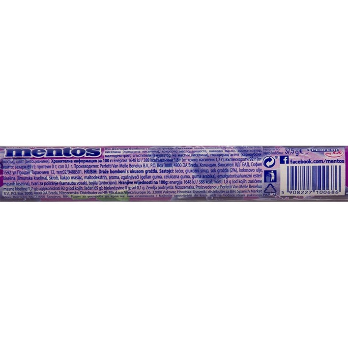 BOMBON MENTOS GRAPE 38g FILIR