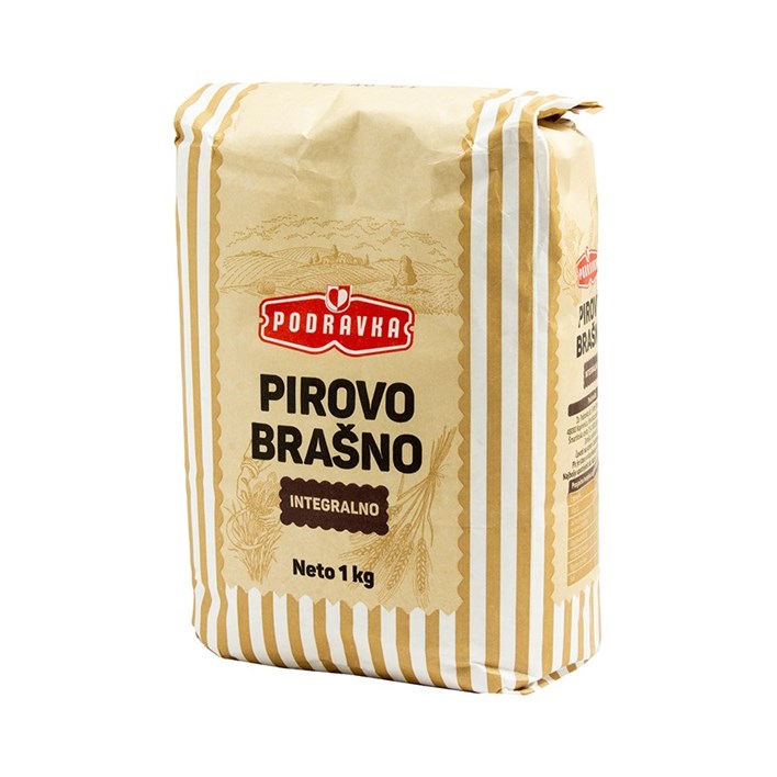 BRAŠNO PIROVO INTEGRALNO 1kg PODRAVKA