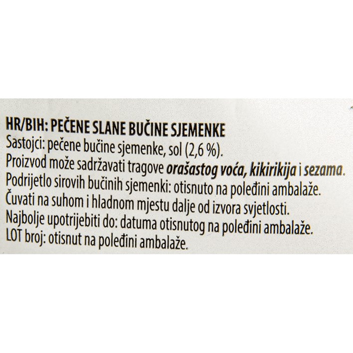 BUČINE SJEMENKE NATURA 150g