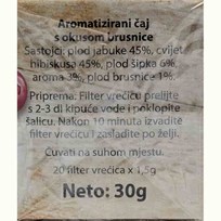 ČAJ FILTER VREĆICA BRUSNICA 30g AGRISTAR ULTRA