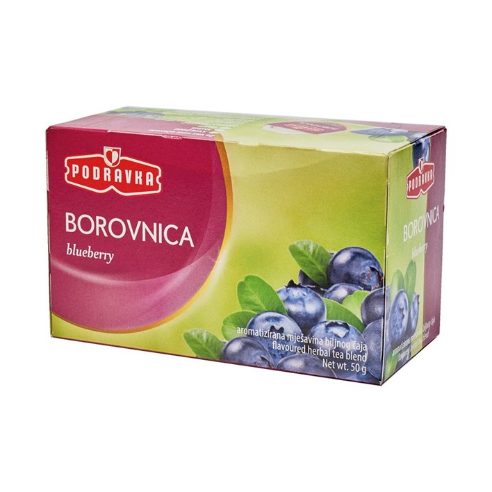 ČAJ FILTER VREĆICA BOROVNICA 50g PODRAVKA