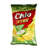 ČIPI ČIPS CHIO INTENSE SOUR CREAM & HERBS 130g FIBIS