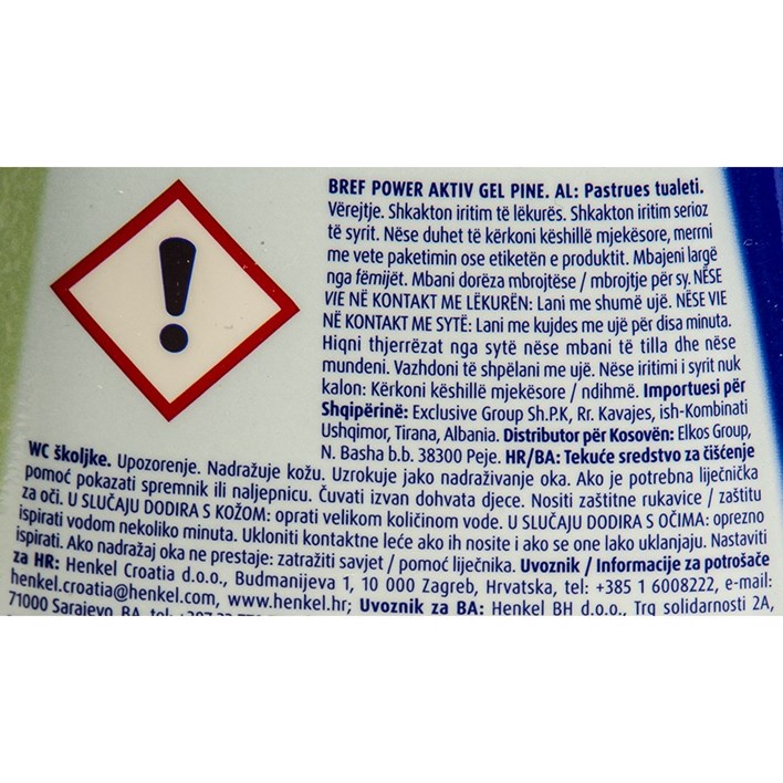 ČISTILO BREF POWER AKTIV GEL PINE 700ml AWT