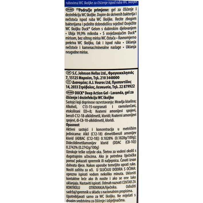 ČISTILO DUCK DEEP ACTION GEL LAVANDA 750ml ORBICO