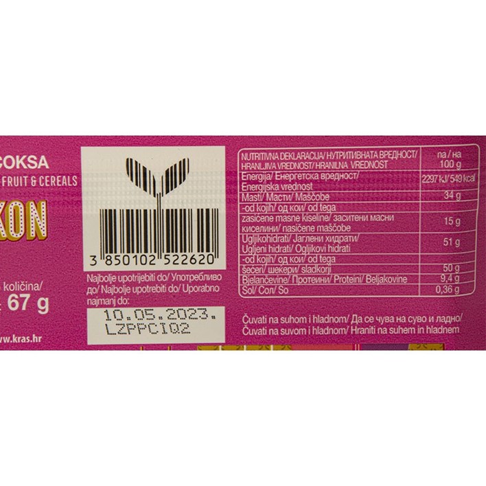 ČOKOLADA ČOKSA FOREST FRUIT CEREALS 67g KRAŠ