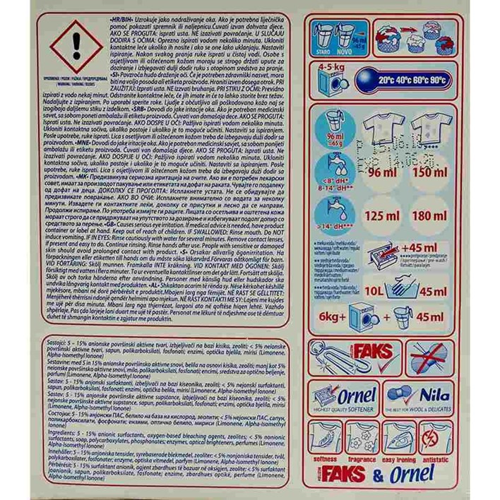 DETERĐENT FAKS AQUAMARINE 260g SAPONIA