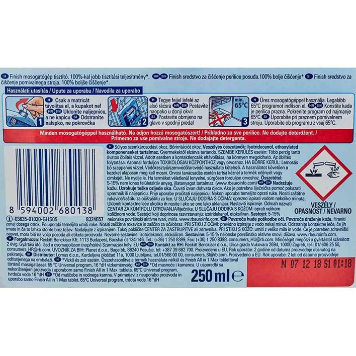 DETERĐENT FINISH ZA PERILICU POSUĐA 250ml ALCA