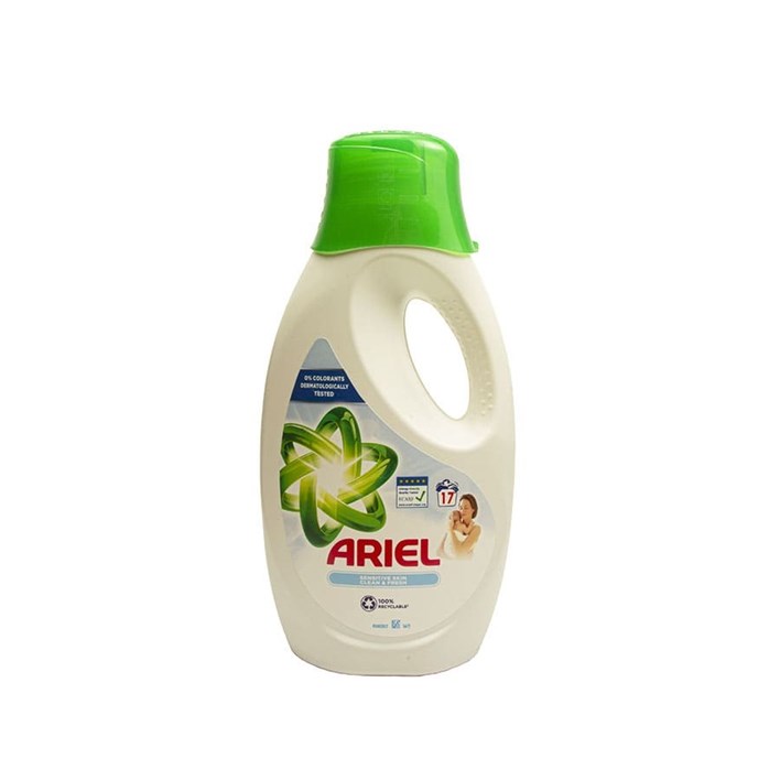 DETERĐENT TEKUĆI ARIEL SENSITIVE 17 PRANJA 850ml ORBICO