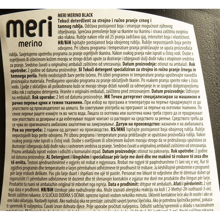 DETERĐENT TEKUĆI MERI MERINO BLACK 2,7l AWT