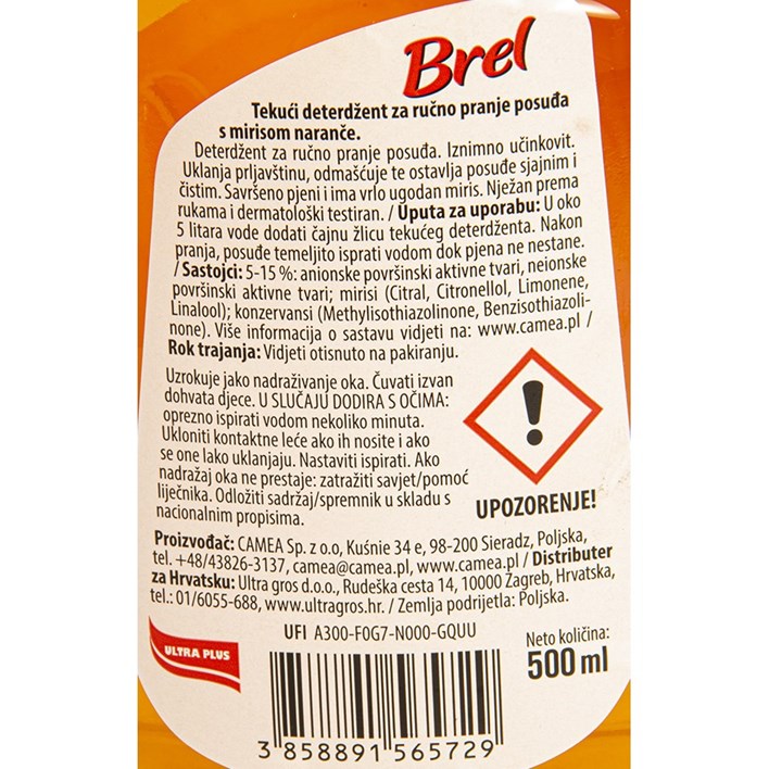 DETERĐENT ZA SUĐE BREL NARANČA 500ml ULTRA