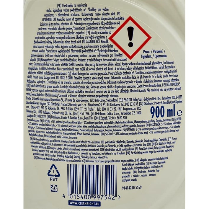 DETERĐENT ZA SUĐE JAR CHAMOMOILE 900ml ORBICO