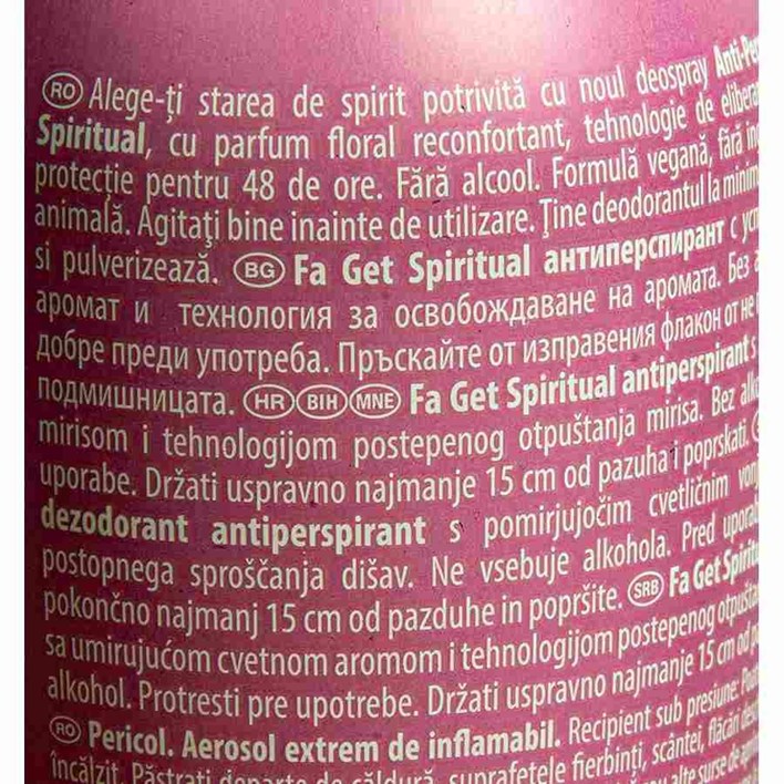 DEZODORANS FA GET SPIRITUAL 150ml AWT