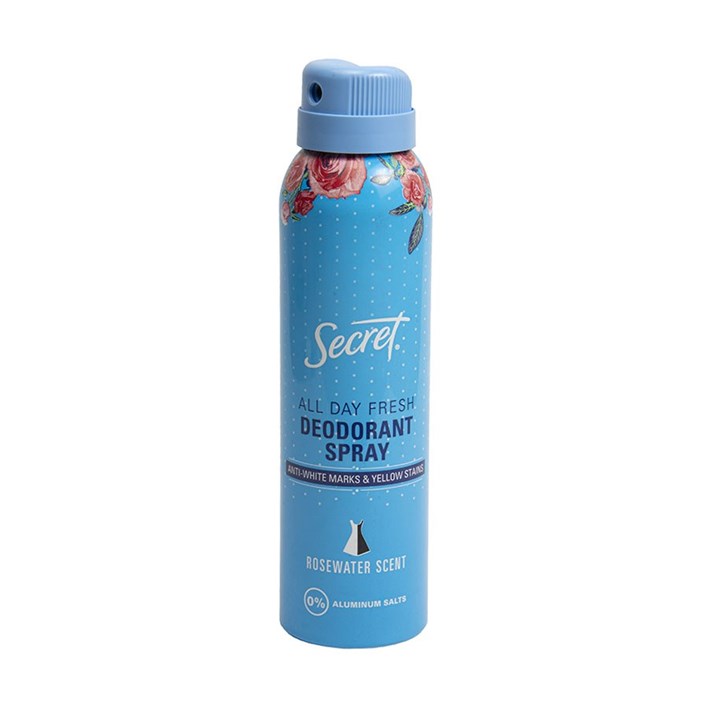 DEZODORANS SECRET ROSEWATER SPRAY 150ml ORBICO