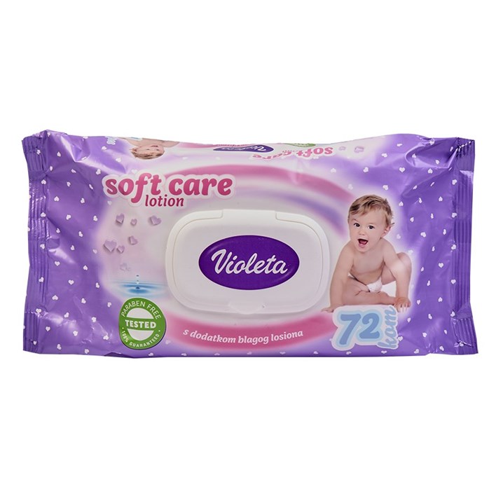 VLAŽNE MARAMICE VIOLETA SOFT 72kom