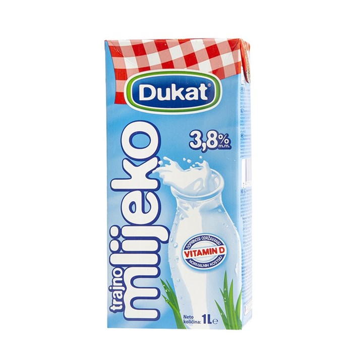 DUKAT MLIJEKO TRAJNO 3,8%MM 1L