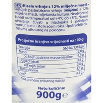 KISELO VRHNJE 12% 900G DUKAT