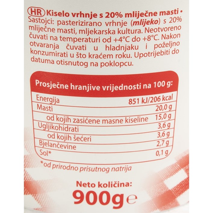 VRHNJE KISELO 20%MM 900G