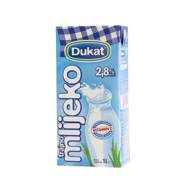 MLIJEKO TRAJNO 2,8%MM 1l DUKAT