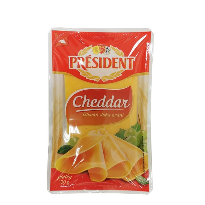 SIR PRESIDENT CHEDDAR SLICE 100g DUKAT