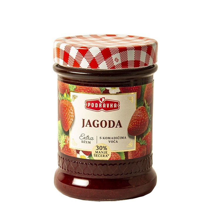 DŽEM EXTRA JAGODA 320g PODRAVKA