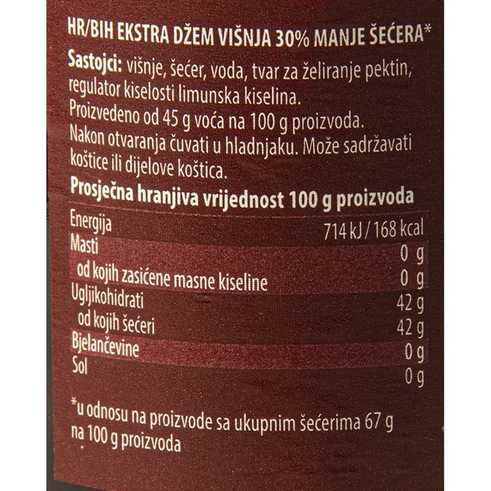 DŽEM EXTRA VIŠNJA 320g PODRAVKA