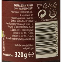 DŽEM EXTRA VIŠNJA 320g PODRAVKA