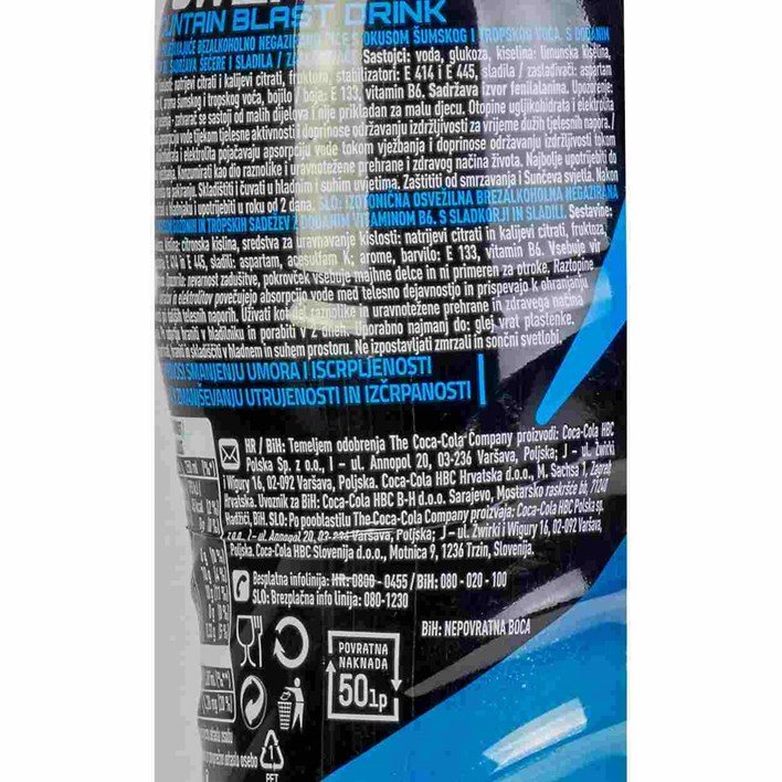 ENERGETSKI NAPITAK POWERADE MOUNTAIN BLAST 0,5l COCA COLA