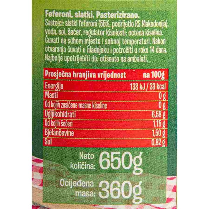 FEFERONI 650g ULTRA