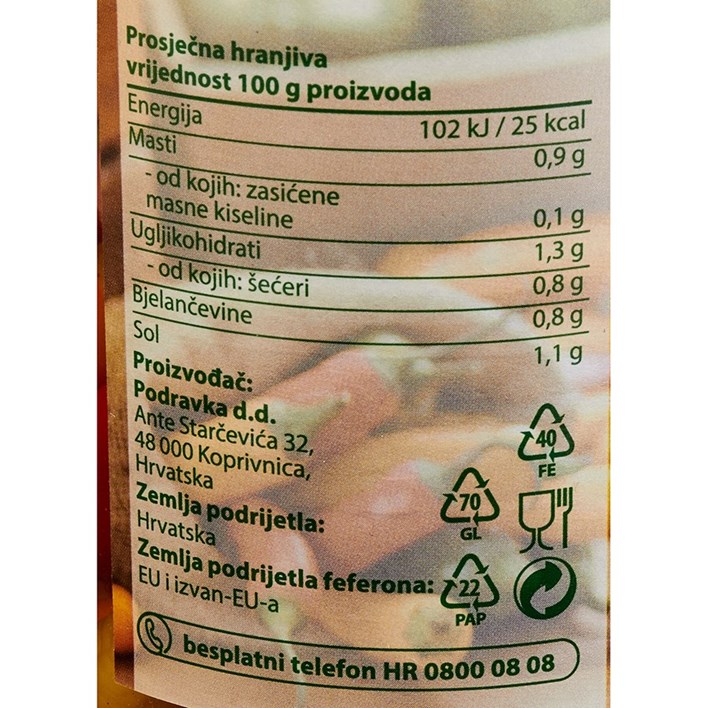 FEFERONI BLAGI 600g PODRAVKA