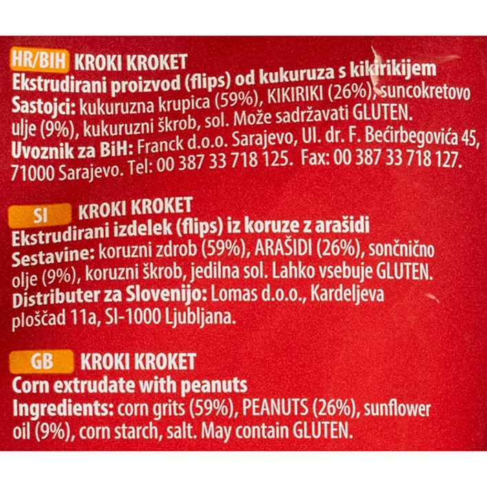 FLIPS KROKI KROKET 120g ADRIA SNACK COMPANY