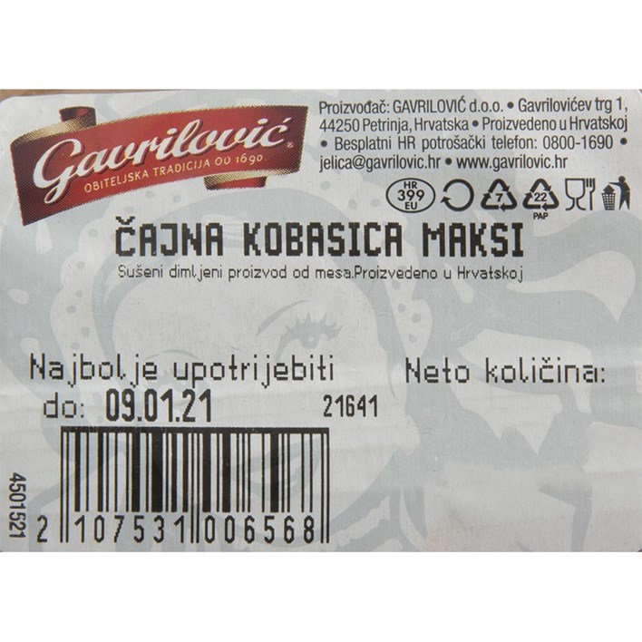 ČAJNA KOBASICA MAKSI GAVRILOVIĆ