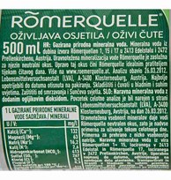 GAZIRANA MINERALNA VODA ROMERQUELLE 0,5PVC COCA COLA