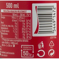 SOK GAZIRANI COCA COLA 0,5l PVC COCA COLA