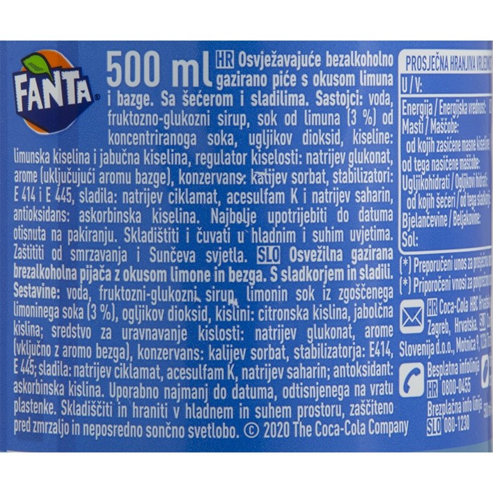 SOK GAZIRANI FANTA SHOKATA 0,5l COCA COLA