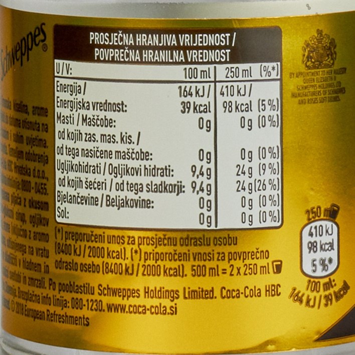 SOK GAZIRANI SCHWEPPES TONIC WATER 0,5l COCA COLA
