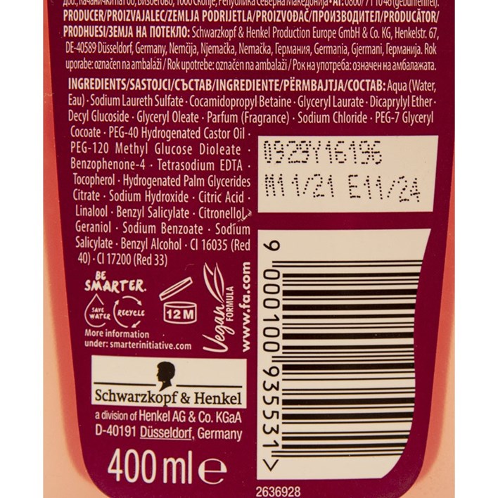 GEL ZA TUŠIRANJE FA PINK JASMIN 400ml AWT