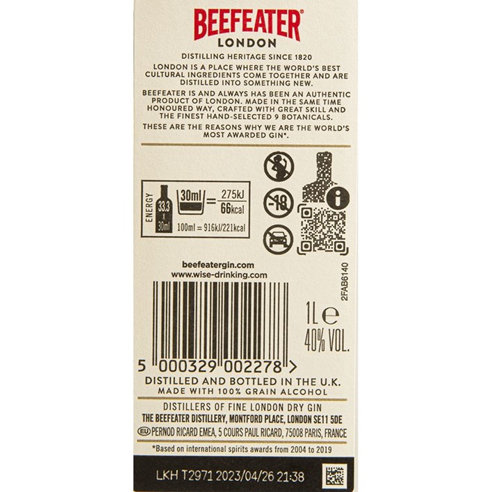 GIN BEEFEATER 1l
