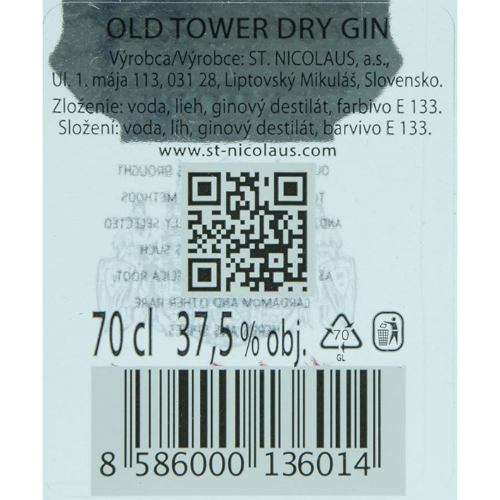 GIN OLD TOWER 0,7l PREHRANA