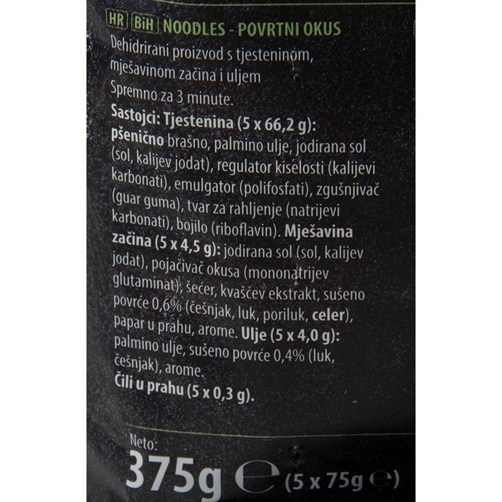 GOTOVO JELO FINI MINI NOODLES POVRTNI OKUS 375g PODRAVKA