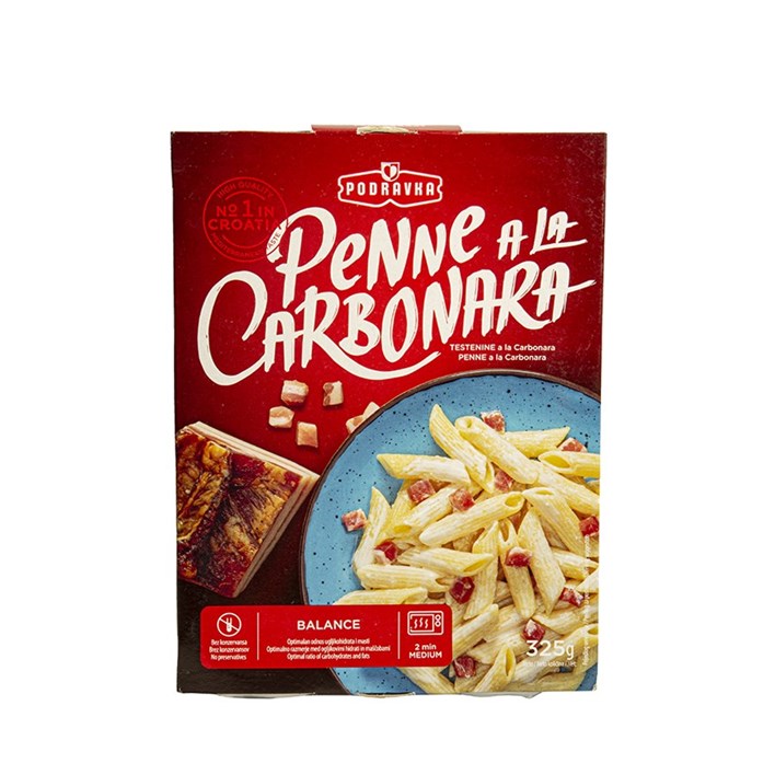 GOTOVO JELO PENNE CARBONARA 325g PODRAVKA