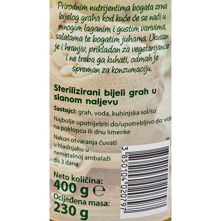 GRAH BIJELI 400g LIMENKA PODRAVKA