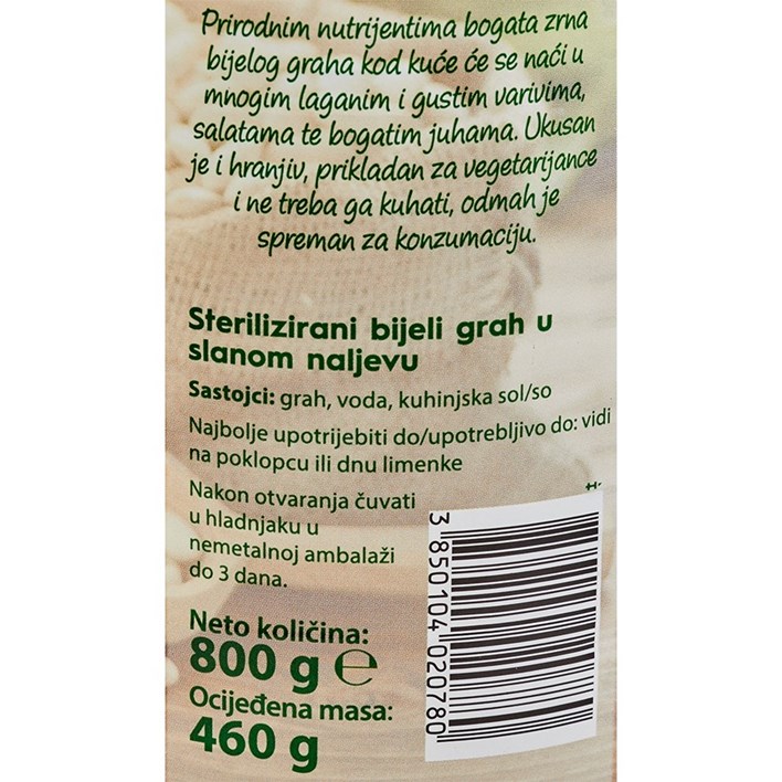 GRAH BIJELI 800g LIMENKA PODRAVKA